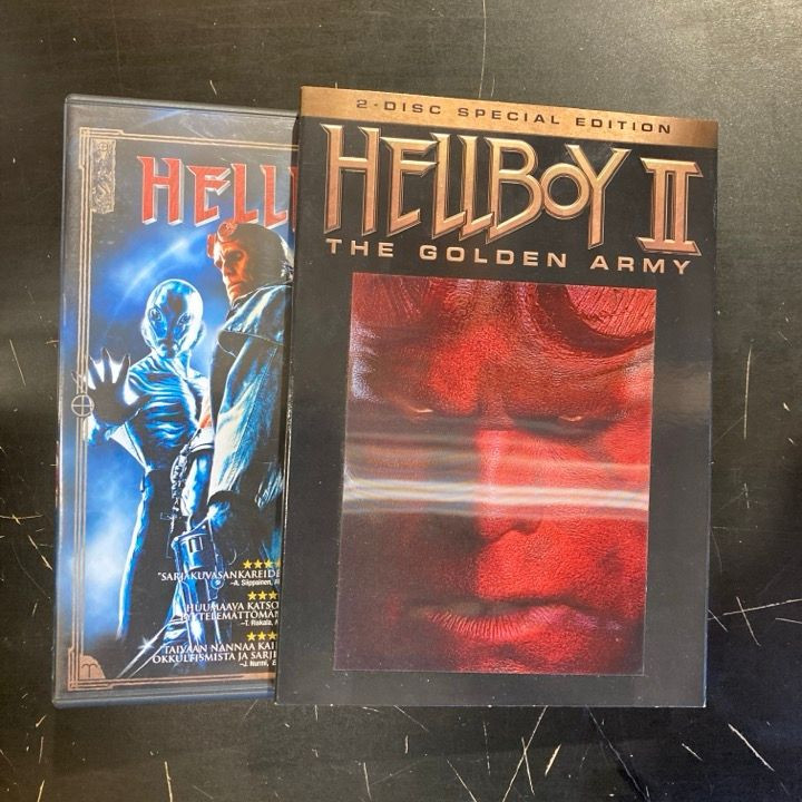 Hellboy 1-2 3DVD (VG+/M-) -toiminta/fantasia-